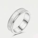 Roman Numeral ring luxury handcrafted ring in platinum | SARATTI