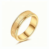 Roman Numeral Ring in White Gold 6MM Band