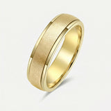 Two tone mens wedding band classic luxury ring in 18K yellow gold | SARATTI