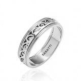 Vintage mens wedding band luxury handcrafted ring in platinum | SARATTI