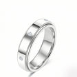 6mm mens wedding band with diamonds luxury ring in 18K white gold | SARATTI
