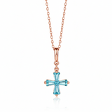 Celestial Cross – Aquamarine Solitaire Edition