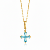 Celestial Cross – Aquamarine Solitaire Edition