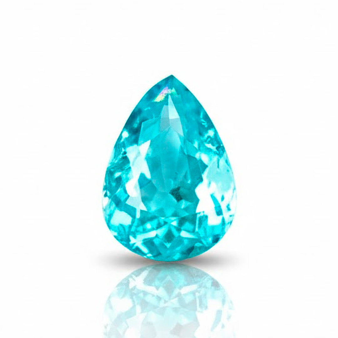 1.72ct Natural Neon Blue Tourmaline | Pear – 9.19 × 6.73 × 4.30mm | AIGS Certified