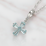 Celestial Cross – Aquamarine Solitaire Edition