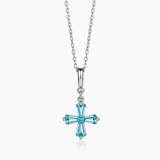 Celestial Cross – Aquamarine Solitaire Edition