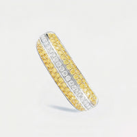 Art Deco Yellow Diamond Yellow Gold Band