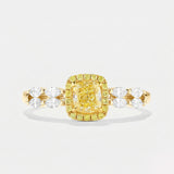 Yellow Diamond promise ring luxury handcrafted ring in 18K yellow gold | SARATTI