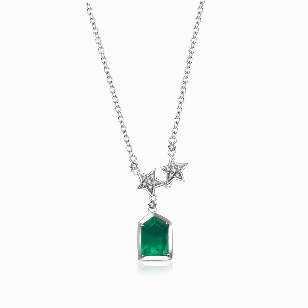 Esprit de Nature Emerald & Diamond Pendant | Saratti Fine Jewelry 