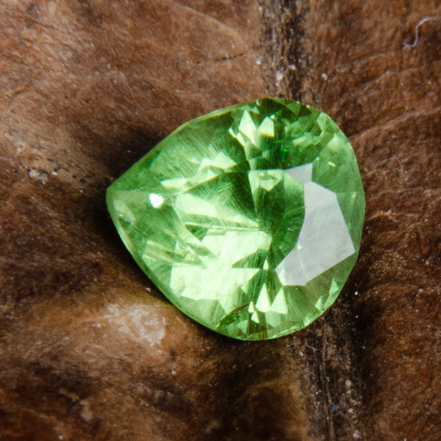 Unique Green Gemstone - Tsavorite Gemstone in Heart Shape - SARATTI