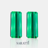 Green Tourmaline Pair for Bespoke Jewelry | SARATTI  