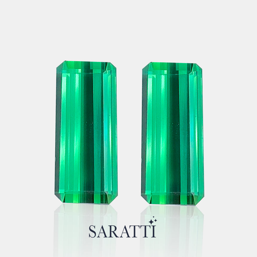 Green Tourmaline Pair for Bespoke Jewelry | SARATTI  