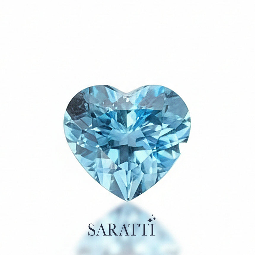 Guild Certified 3.22ct Santa Maria Aquamarine Heart Gemstone