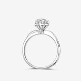Haku – Natural Round Diamond Split-Shank Halo Ring