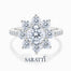 Platinum Fleur Diamantée Natural Diamond Engagement Ring | Saratti Diamonds 