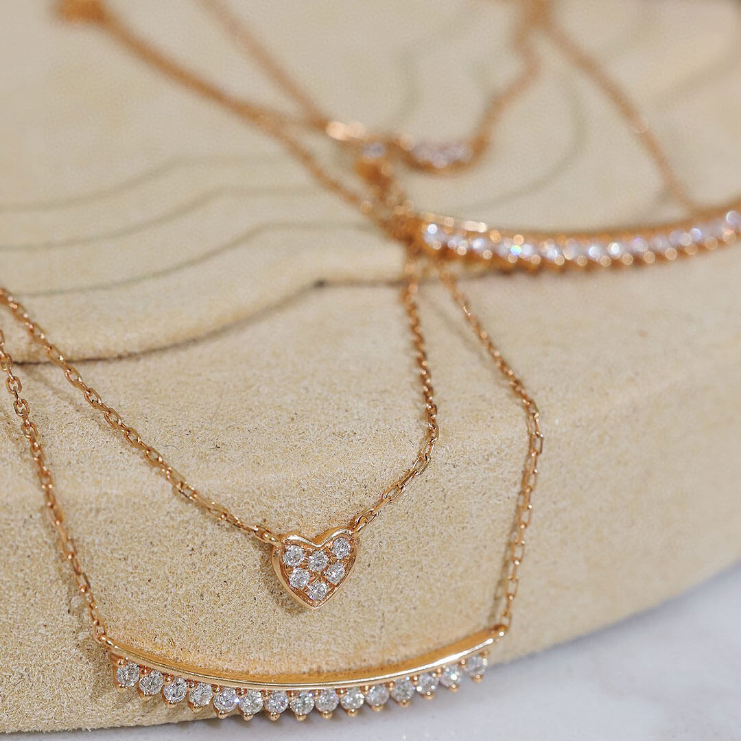 Diamond Encrusted Love Necklace | Saratti