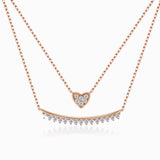 Heart Shaped and Tiara Inspired Love Necklace