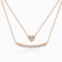 Heart Shaped and Tiara Inspired Love Necklace