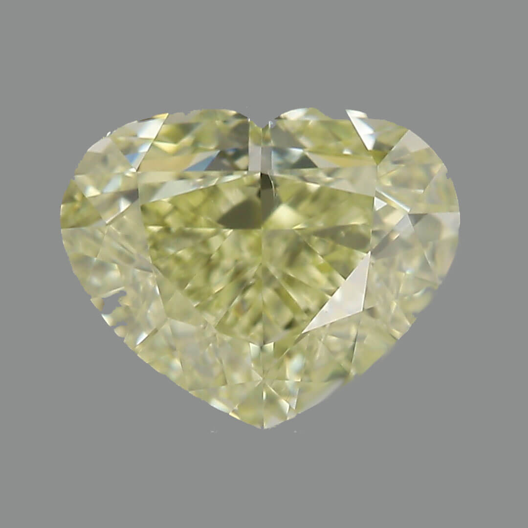 1-carat Heart Shaped Fancy Light Gemstone | Saratti