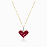 Alma Rosa Ruby Heart Necklace