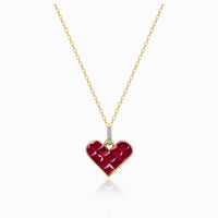Alma Rosa Ruby Heart Necklace