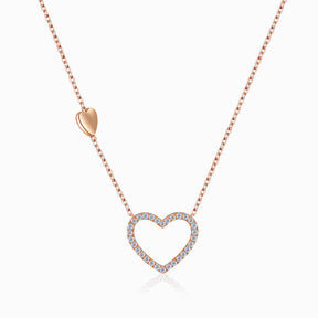 Heart Shaped Rose Gold Necklace | Saratti