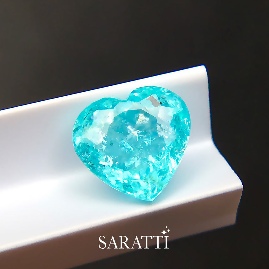 Heart Paraiba tourmaline loose gemstone | SARATTI
