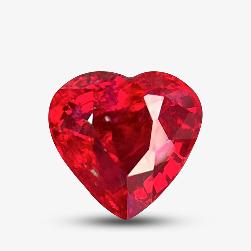 2.01-carat Vivid Red Heart Shape Unheated Natural Ruby | GRS Certified | Saratti