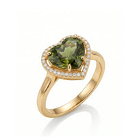 Amoria – Heart Tourmaline Halo Ring