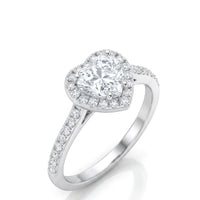 Olivia • Heart Shaped Moissanite Ring In White Gold