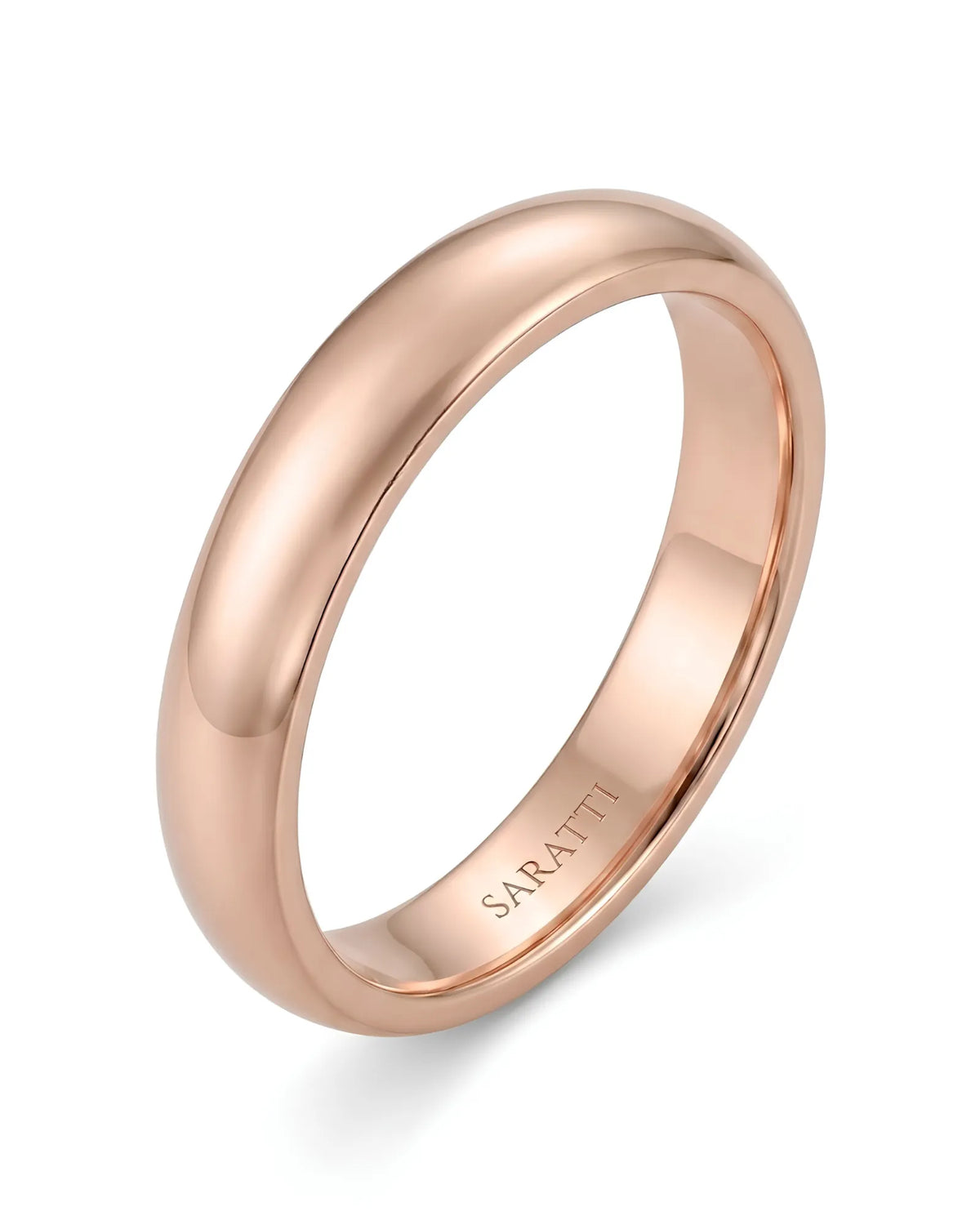 His and hers 18K rose gold wedding set with diamond eternity band for weddings and anniversaries | SARATTI