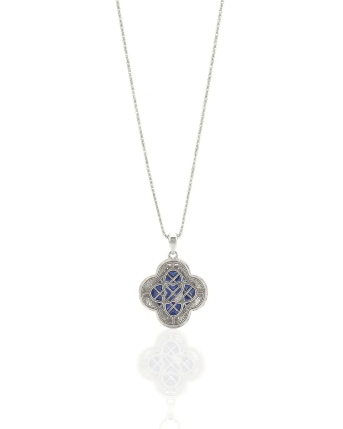 ISOLDE Sapphire Diamond Pendant Necklace - SARATTI