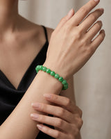 LUCIA - Apple Green Jadeite Bead Bracelet