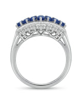 LUNARA — V Sapphire Baguette Diamond Accent Ring