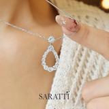 Lab Diamond Necklace with 18K White Gold - SARATTI Jewelry