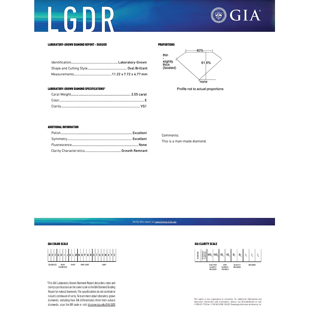 Lab Grown Diamond LGDR Certiifcate FOr Diamond | Saratti Jewelry