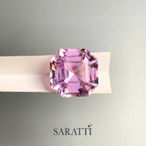 Large Asscher Cut Kunzite 39.53 Carat | SARATTI  