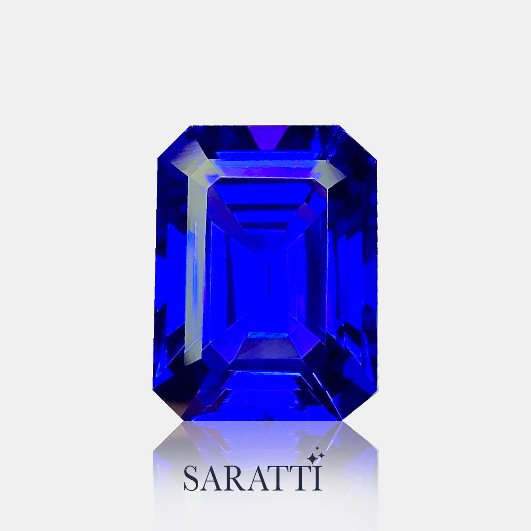 Large Emerald Cut Tanzanite 16 × 12.1 mm | SARATTI
