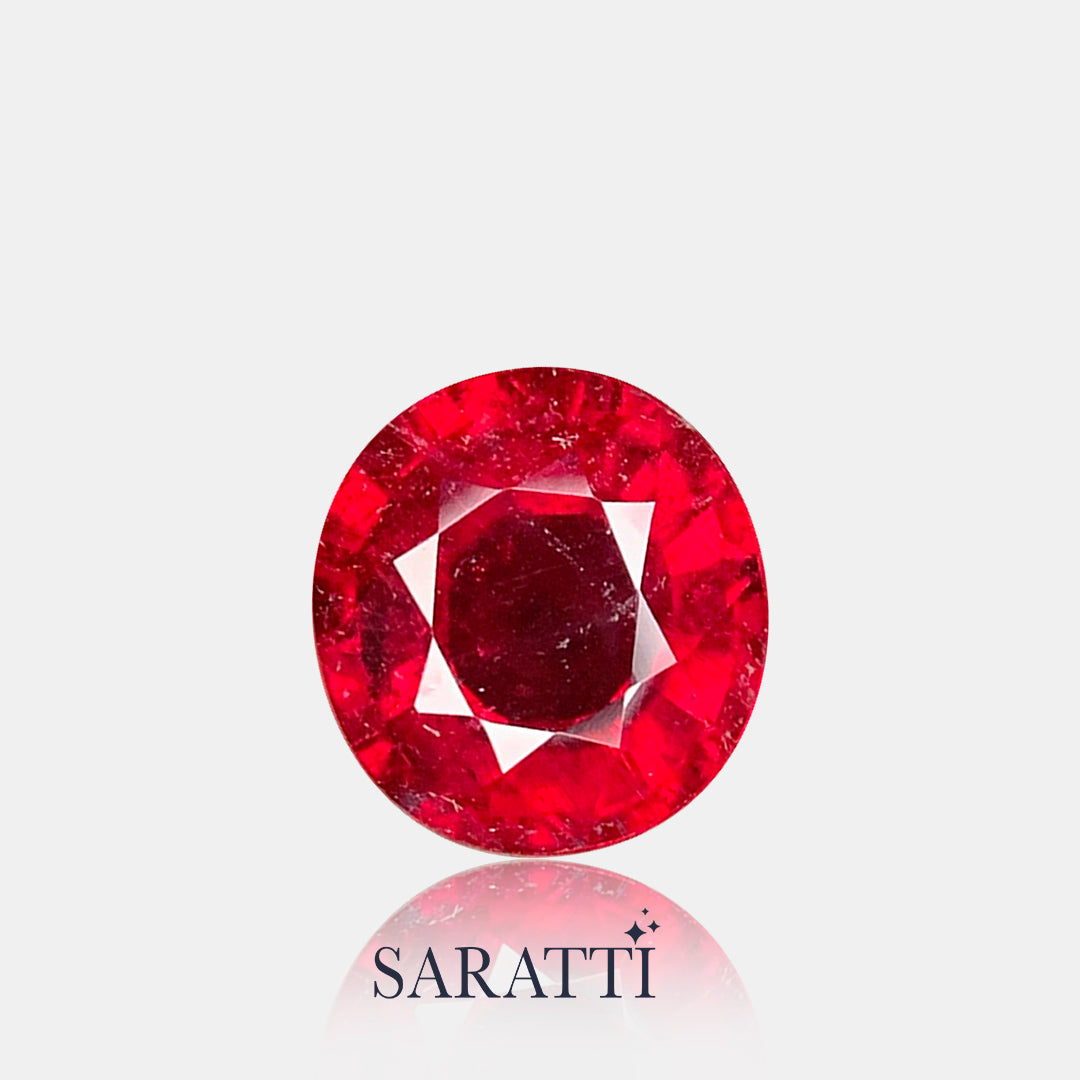 Large Oval Rubellite Tourmaline for Custom Jewelry | SARATTI