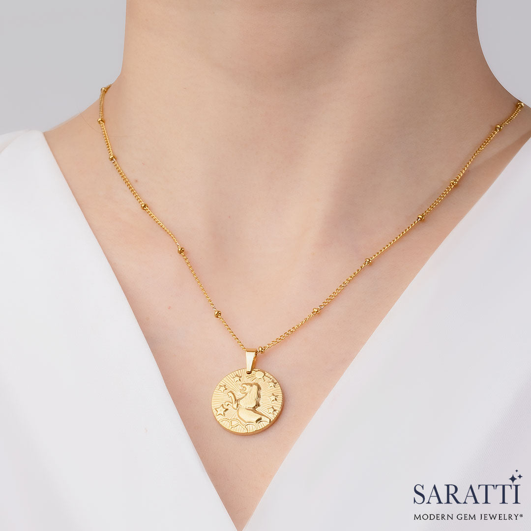 Leo Gold Necklace in 18K Yellow Gold | Saratti