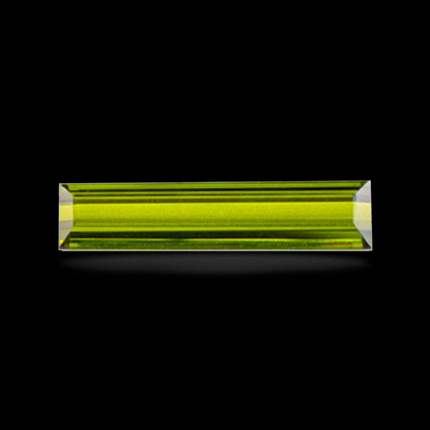 Linear Cut Lush Green Natural Tourmaline Gem | Saratti