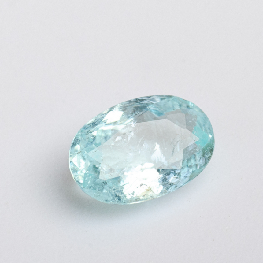 Loose Paraiba Tourmaline 0.41ct oval cut 6mm x 4mm Brazil | SARATTI