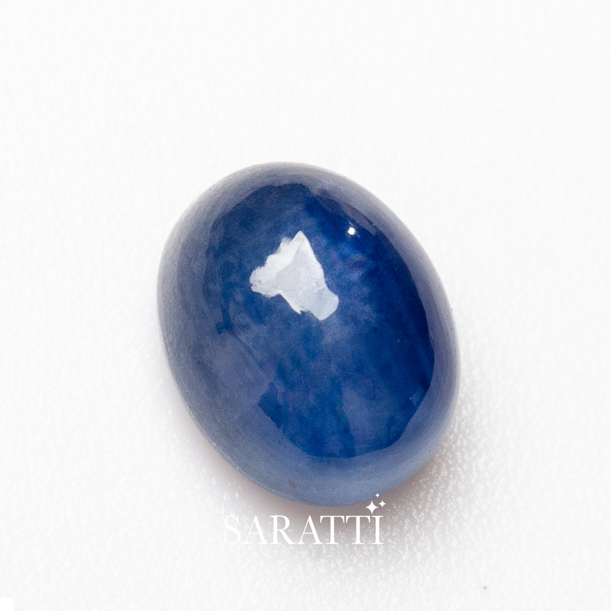 Loose Sri Lankan sapphire oval cabochon polished dome | SARATTI