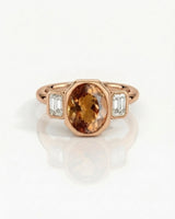 Lucent Frame rose gold oval Imperial Topaz setting-only design | SARATTI