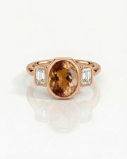 Lucent Frame rose gold oval Imperial Topaz setting-only design | SARATTI
