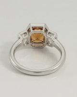 Lucent Frame white gold oval Imperial Topaz setting-only design | SARATTI