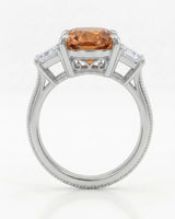 Lucent Step platinum oval Imperial Topaz setting-only design | SARATTI