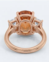 Lucent Step rose gold oval Imperial Topaz setting-only design | SARATTI