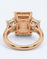 Lucent Step rose gold setting for selected emerald cut Imperial Topaz | SARATTI