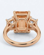 Lucent Step rose gold setting for selected emerald cut Imperial Topaz | SARATTI